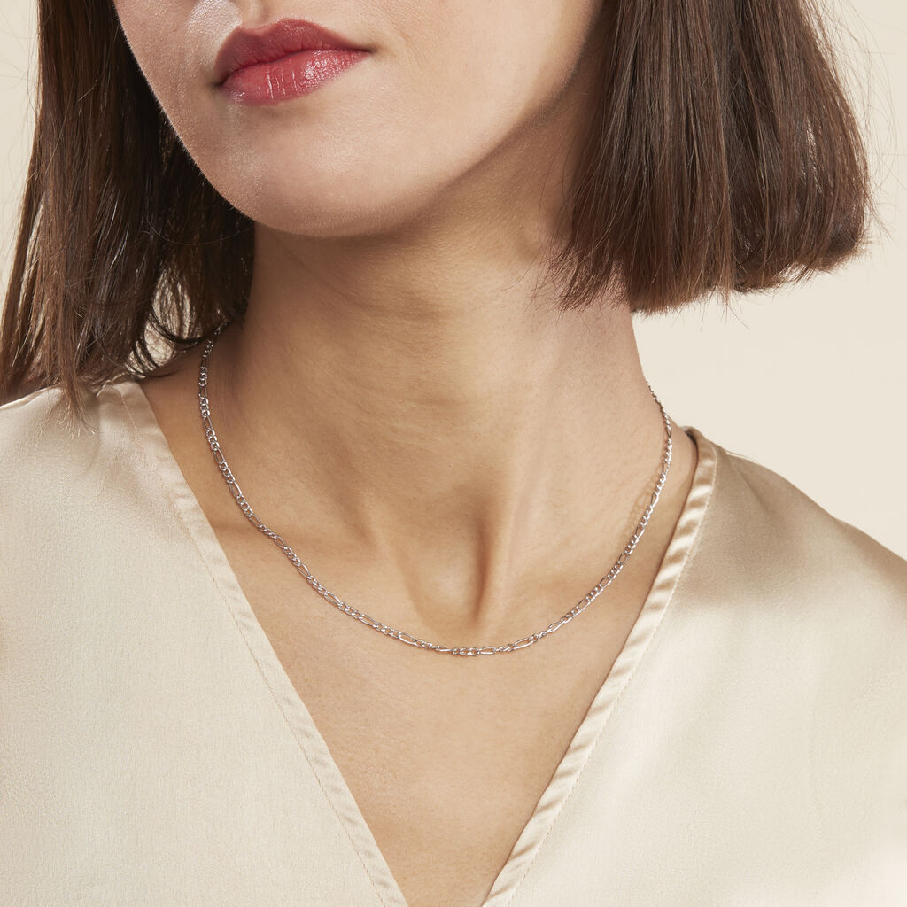 Chaîne Judicaelle Maille Alternée 1/3 Or Blanc