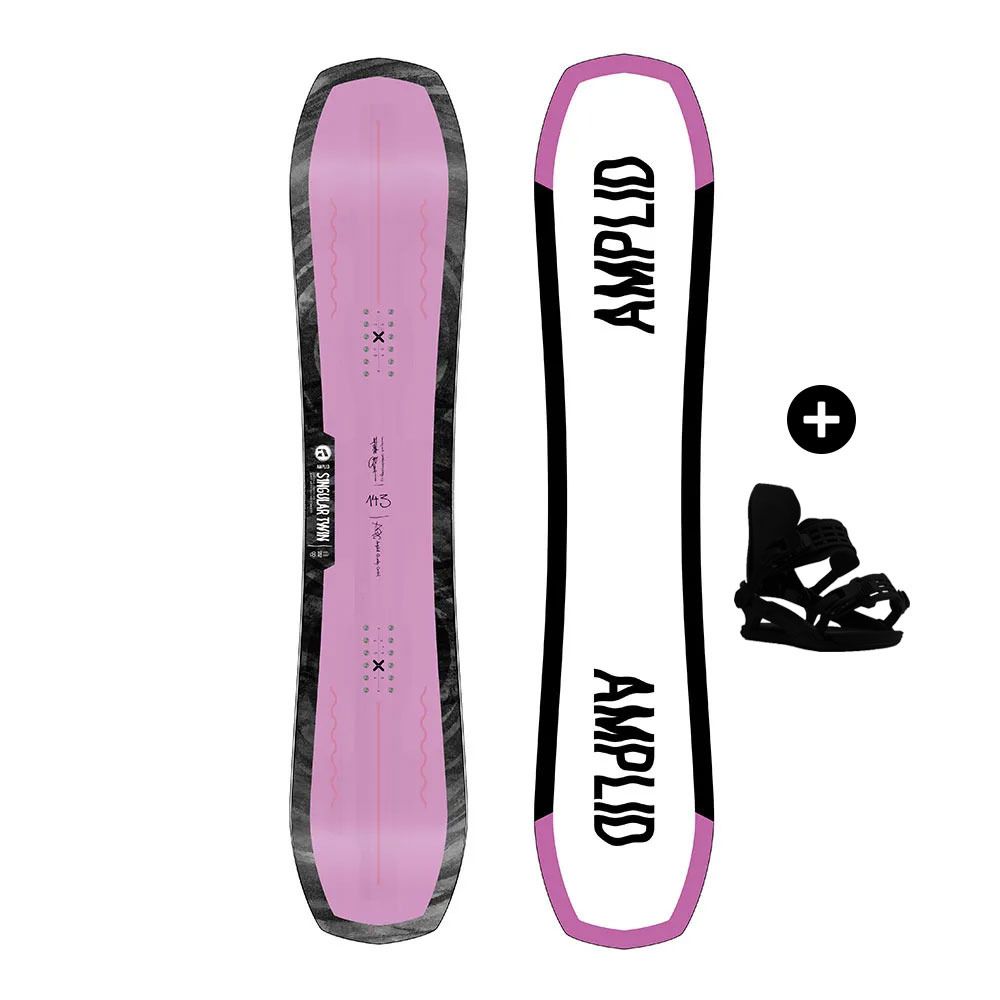 Amplid THE SINGULAR TWIN - Pack snowboard all mountain violet/noir