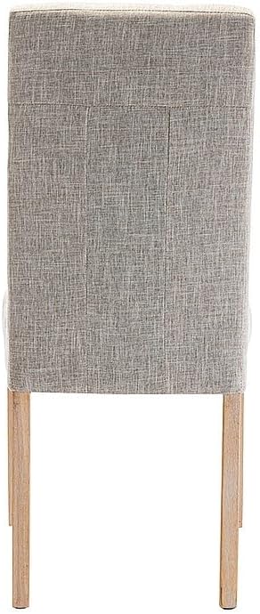 Vente-unique-Stuhl 6er-Set - Stoff & Holz - Beige - VILLOSA