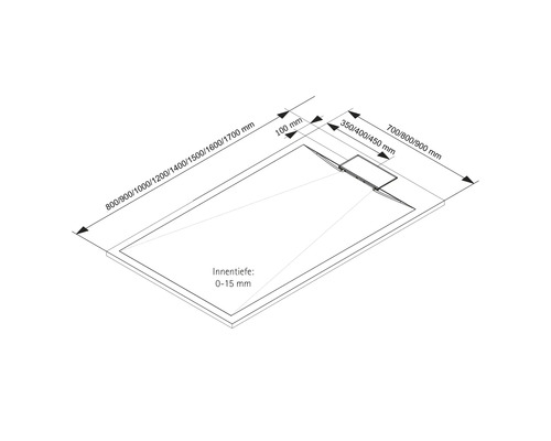 SCHULTE DWM-Tec douchebak 70 x 150 x 3,2 cm wit mat structuur D2017015 70