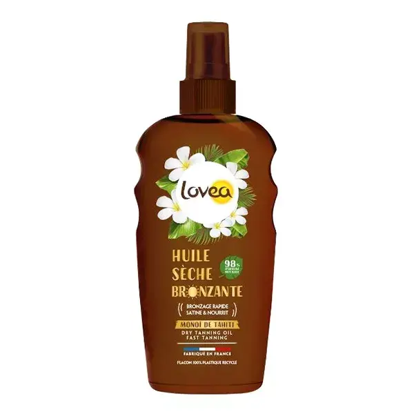 Óleo autobronzeador Lovea Sunscreen com óleo de monoi do Taiti 150ml