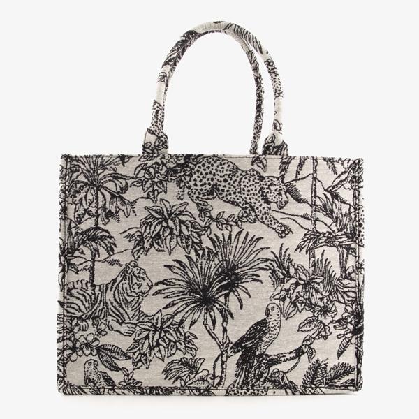 Dames shopper met jungle print