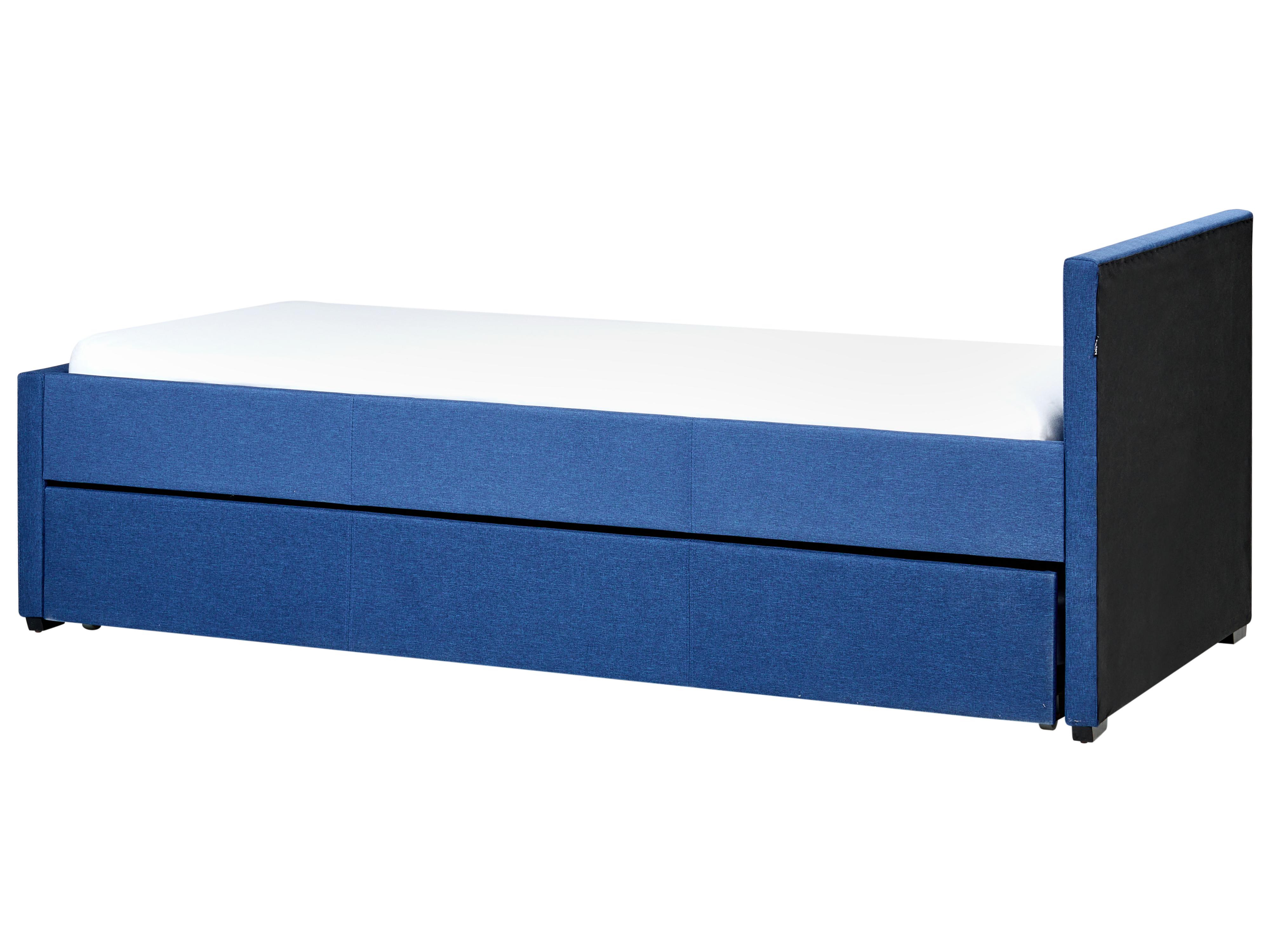 Onderschuifbed Stof MARMANDE 90 x 200 cm Marineblauw