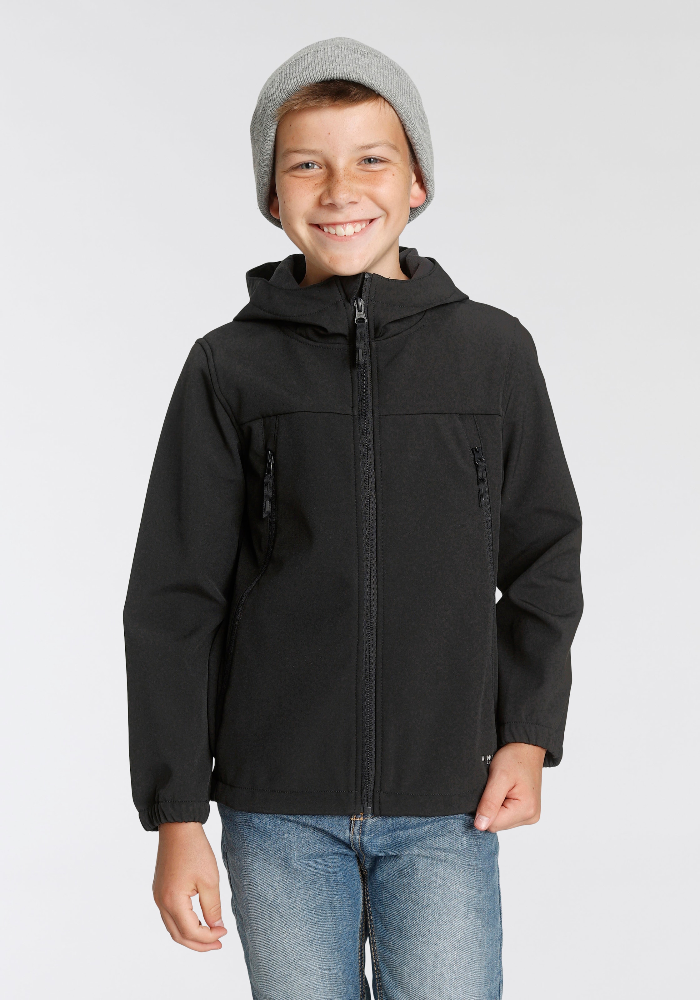 Icepeak Softshelljacke »KONAN JR« 1 Stk. tlg. mit Kapuze aus winddichtem und wasserabweisendem Material