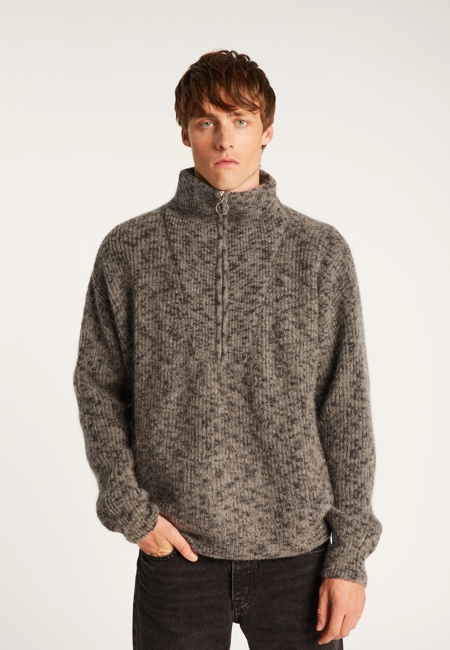 TENESSYAH24 - Pull camionneur unisexe en mohair | Gris