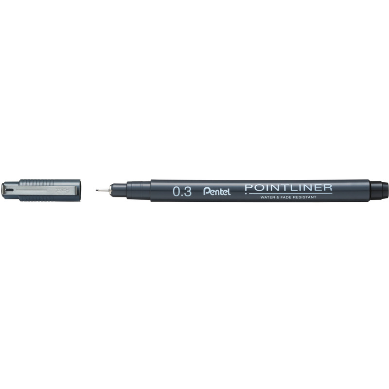 Pentel Fineliner Pointliner, 0.3 mm, schwarz