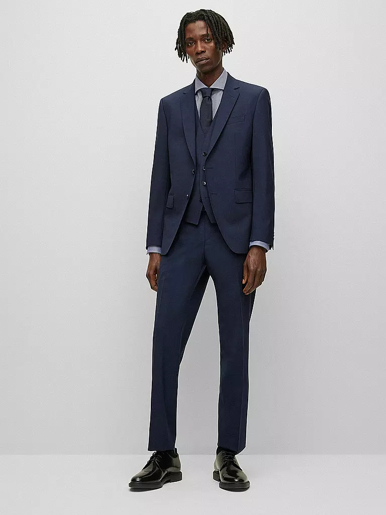 BOSS Anzugweste blau
