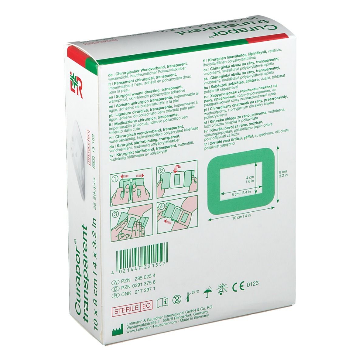 Curapor® transparent 8 cm x 10 cm steril