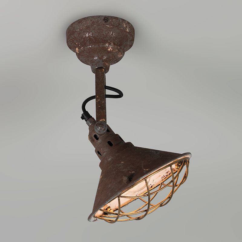 Vintage wand- en plafondlamp bruin kantelbaar - Barrack