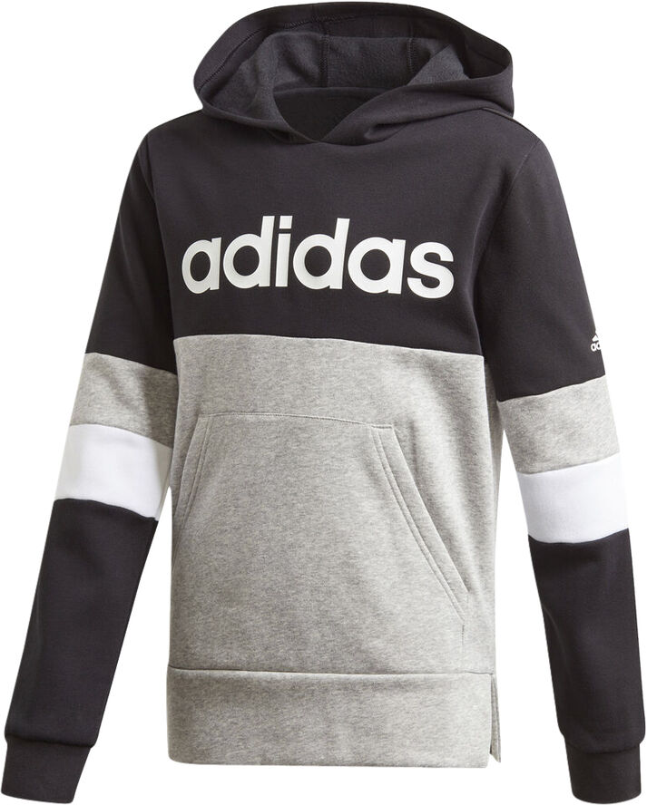 adidas Linear Colourblock Fleece hættetrøje Grå