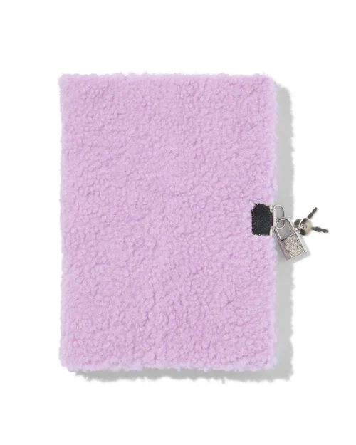 journal intime avec cadenas lilas