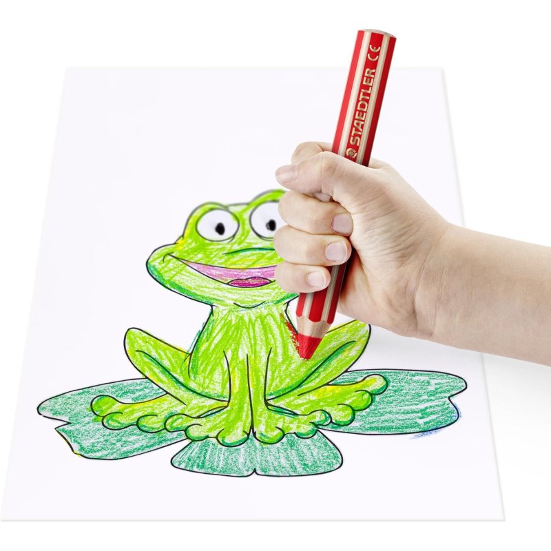 Crayon de couleur Noris junior, seau de 36