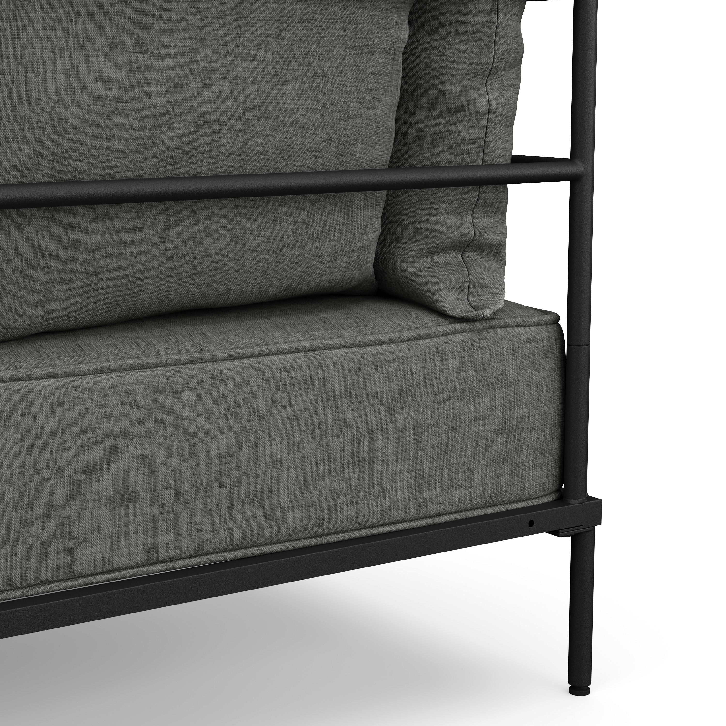 Sofa ETHAN 2-Sitzer hellgrau