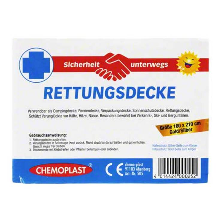 Rettungsdecke 160x210 cm Gold / Silber, 1 St