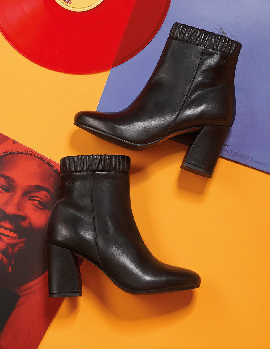 Bottines à talons Margaux - Cuir noir