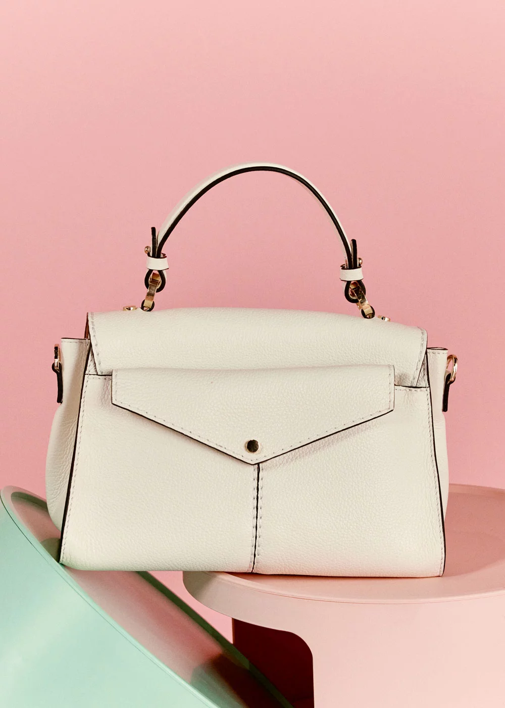 PETIT SAC RABAT INES CUIR BLANC