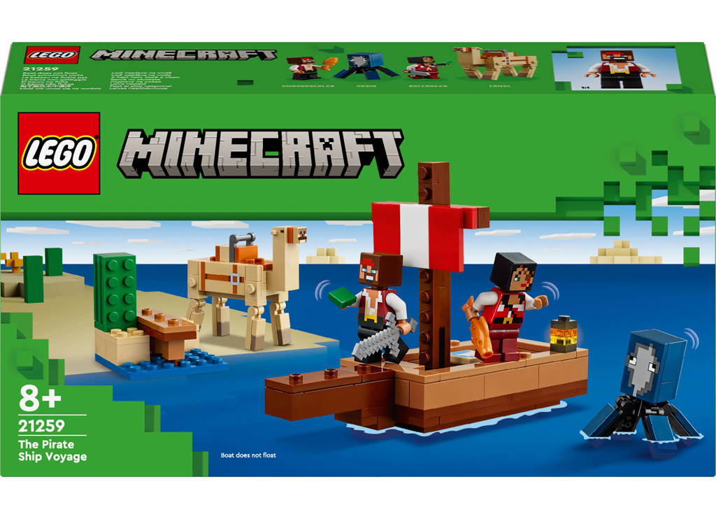 De piratenschipreis Bouwpakket voor Kinderen met Speelgoed Boot 21259