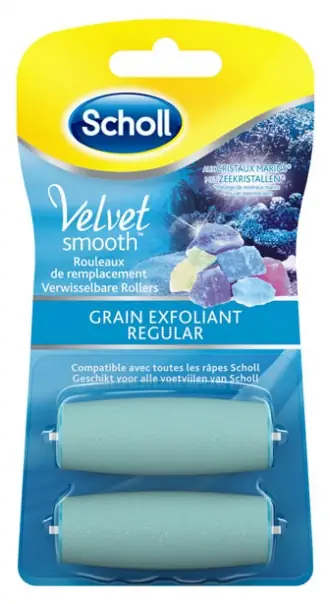 Velvet Smooth Express Pedi Cristaux de Diamants Grain Exfoliant - 2 Rouleaux de Remplacement