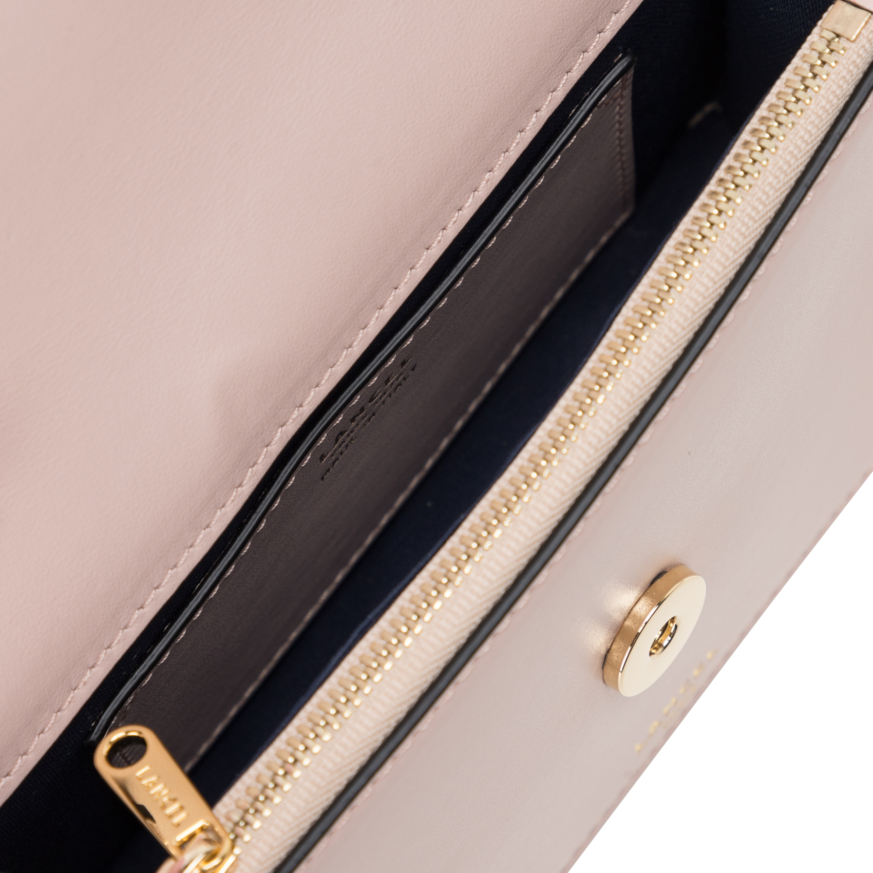 ANGELE MINI - Mini sac bandoulière à rabat en cuir | Rose