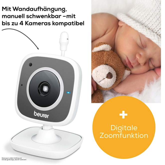 Baby Care Monitor BY 88 Smart Babyphone WLAN Kamera mit App Steuerung (95264) - Weiss
