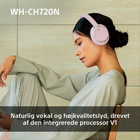 Sony WH-CH720N trådløse over-ear høretelefoner - lyserød