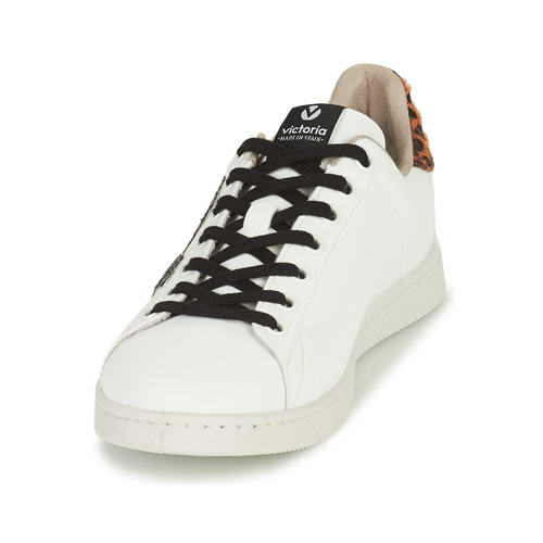 Victoria - TENIS EFECTO PIEL GLITTER - Blanc / Argenté