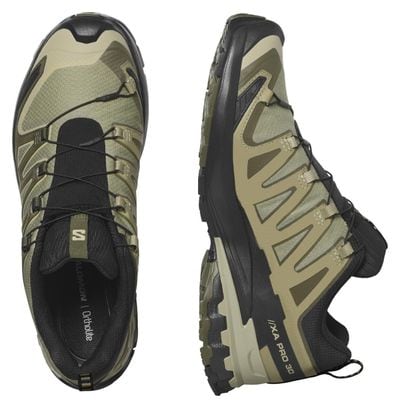 Chaussures Trail Salomon XA Pro 3D v9 GTX Kaki Homme