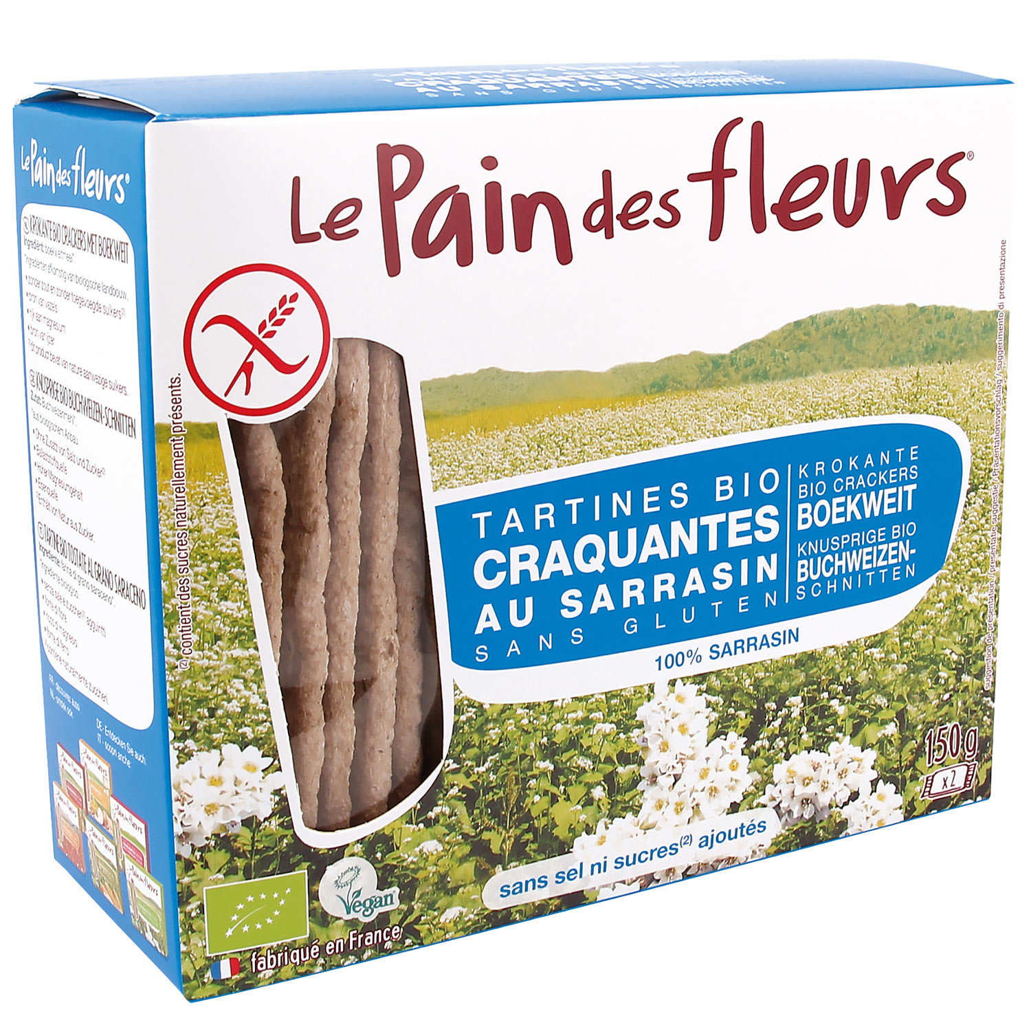 Le Pain des Fleurs au sarrasin sans sel ni sucre – sans gluten