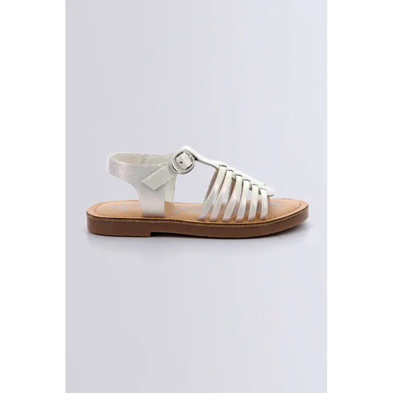 Premslim Blanc irise SANDALES Cuir Fille