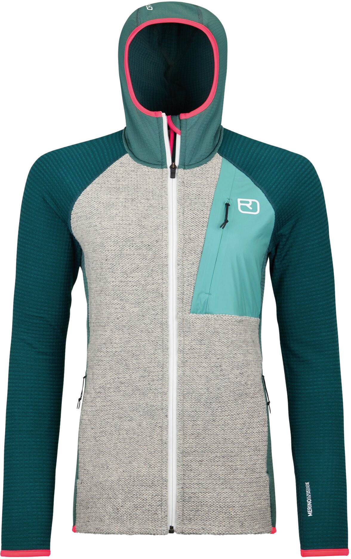 Fleece Grid Plus Classic Knit Hoody W