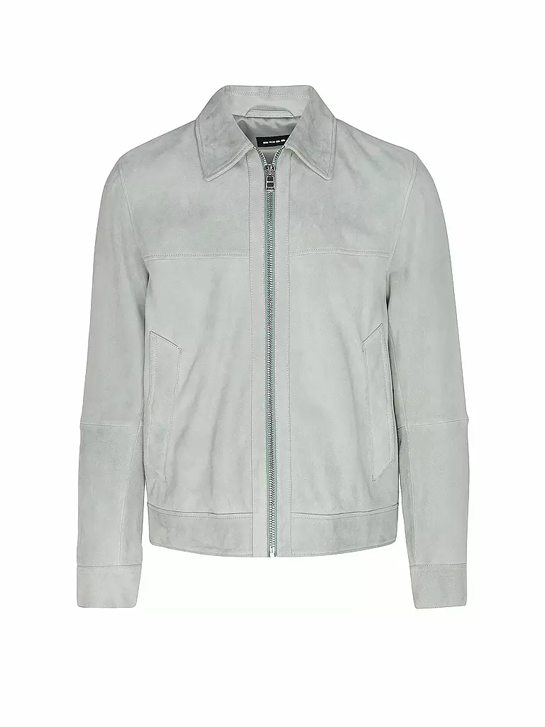 BOSS Lederjacke MALBANO hellgrün