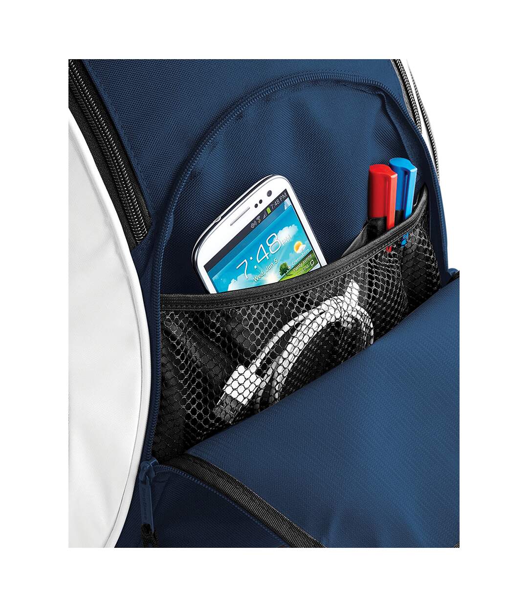 Bagbase - Sac à dos - 21 litres (Bleu marine/Rouge/Blanc) (Taille unique) - UTBC1314