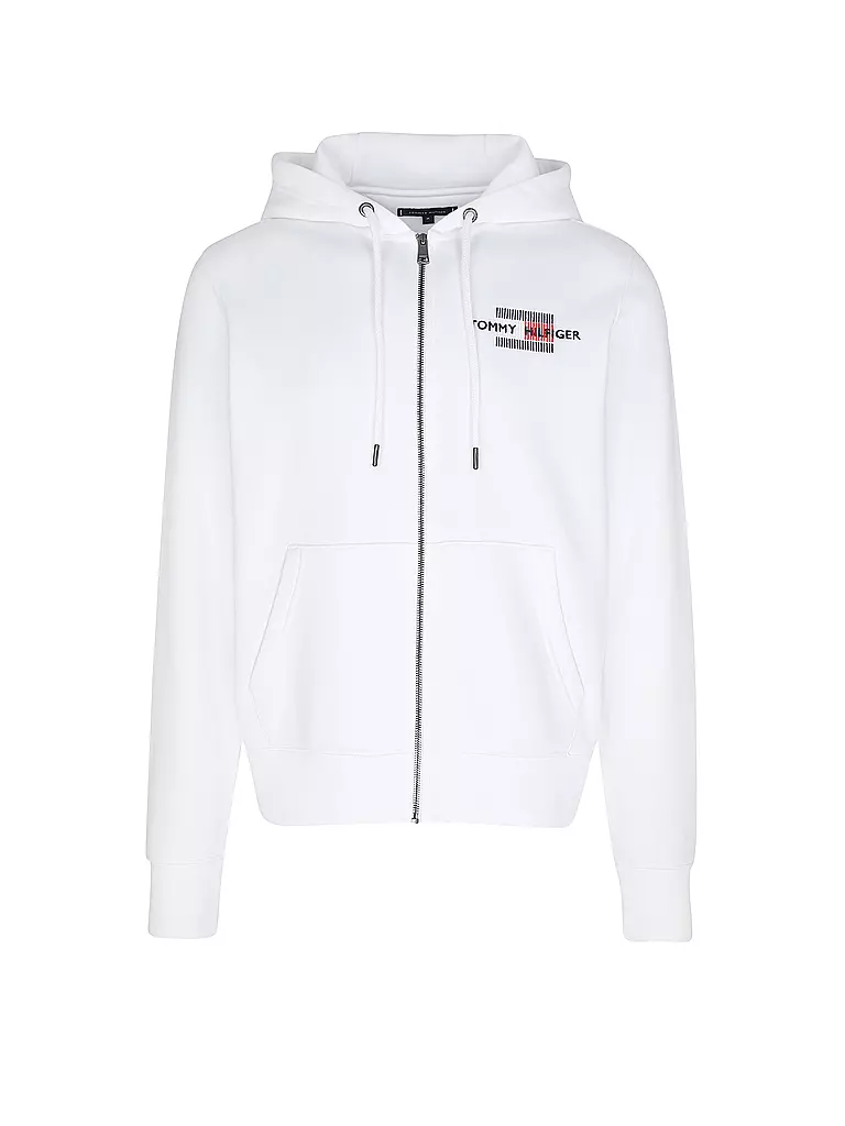 TOMMY HILFIGER Sweatjacke weiss