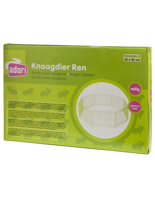 Adori Hamster Ren 8 Panelen - Dierenverblijf - Ø90 cm Groen