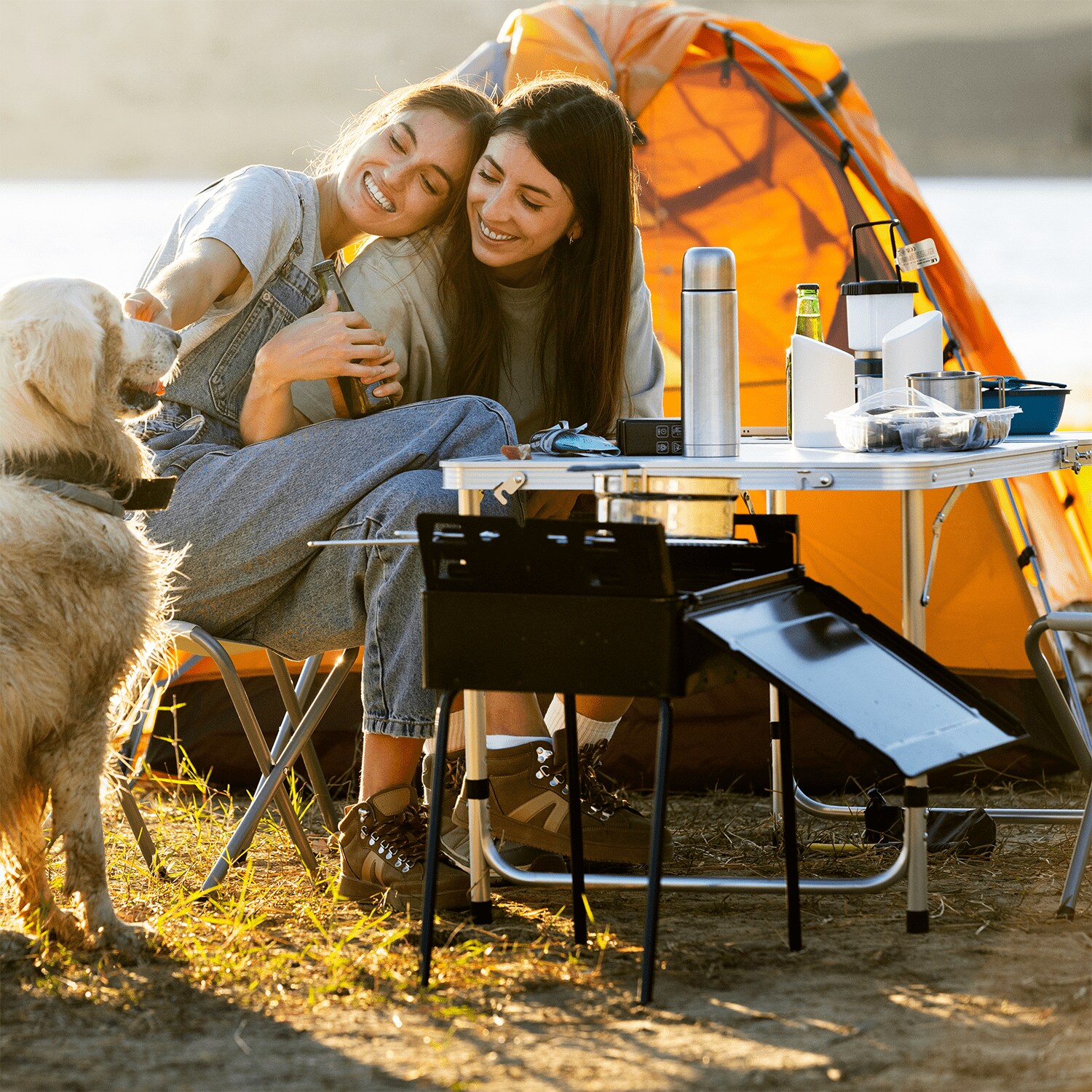 TroniTechnik® Gartentisch Tisch klappbar Kunststoff 120x60 cm Partytisch Buffettisch Klapptisch, zusammenklappbar ,Tragegriff