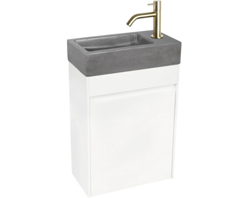 Wastafelmeubel Verschil HURA L BxHxD 39,5 x 52 cm x 21,5 cm Frontkleur wit