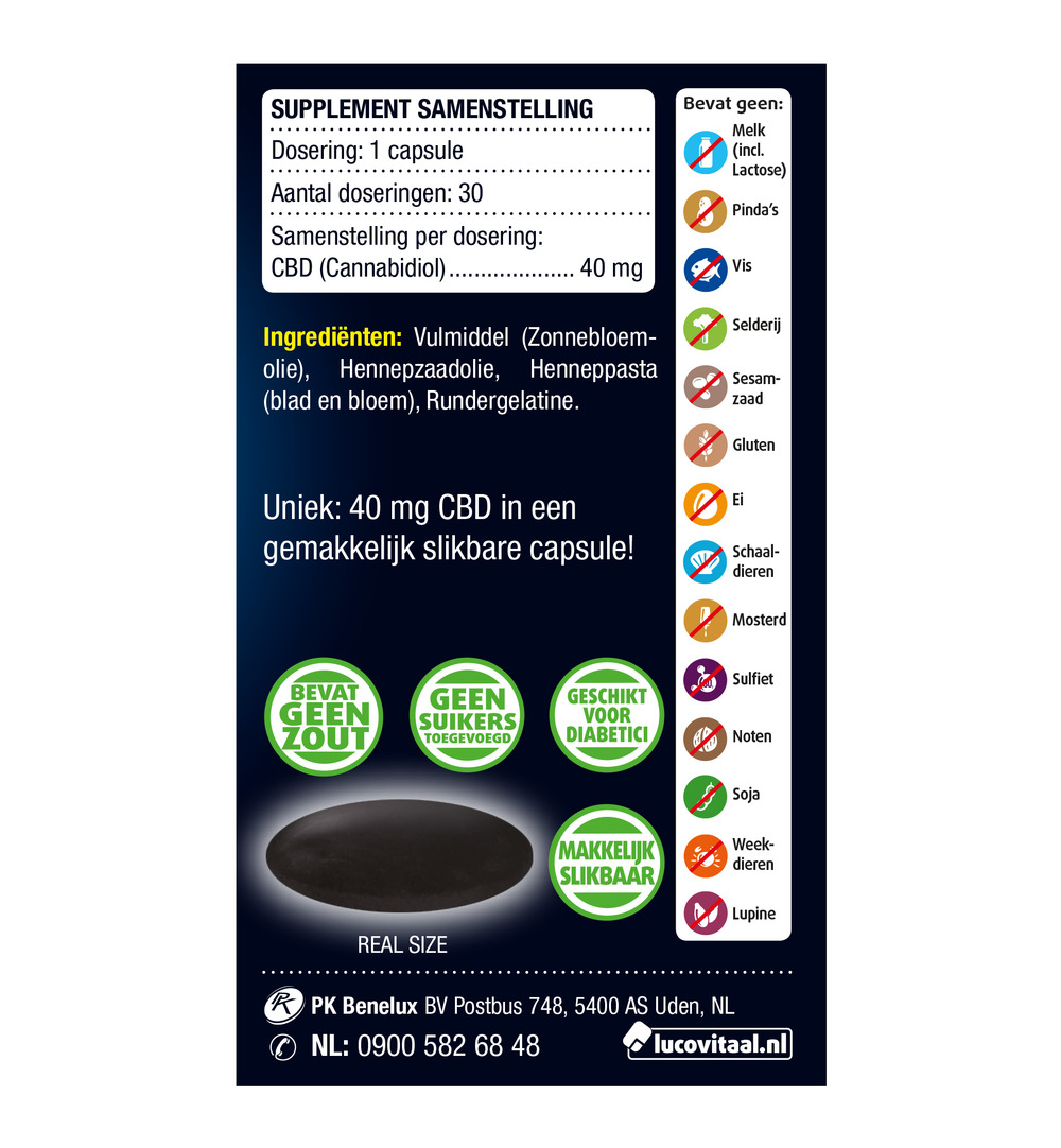 Lucovitaal CBD 40Mg (30 capsules)