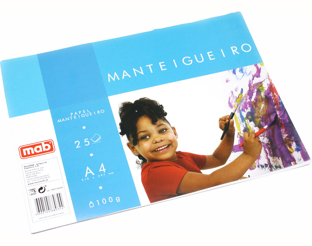 BLOCO PAPEL MANTEIGUEIRO A4 MAB 100G 25 FOLHAS