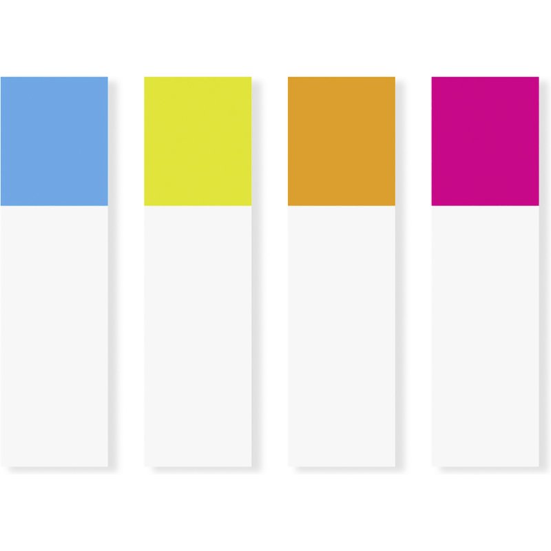 Marque-pages étroits couleurs Néon Post-It - distributeur de 140 feuilles