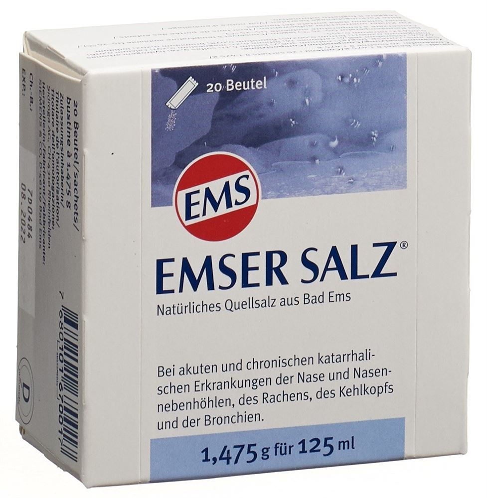 EMSER Plv Btl 1.475 g<br>20 × 1.475 g, Beutel, Pulver zur Inhalation