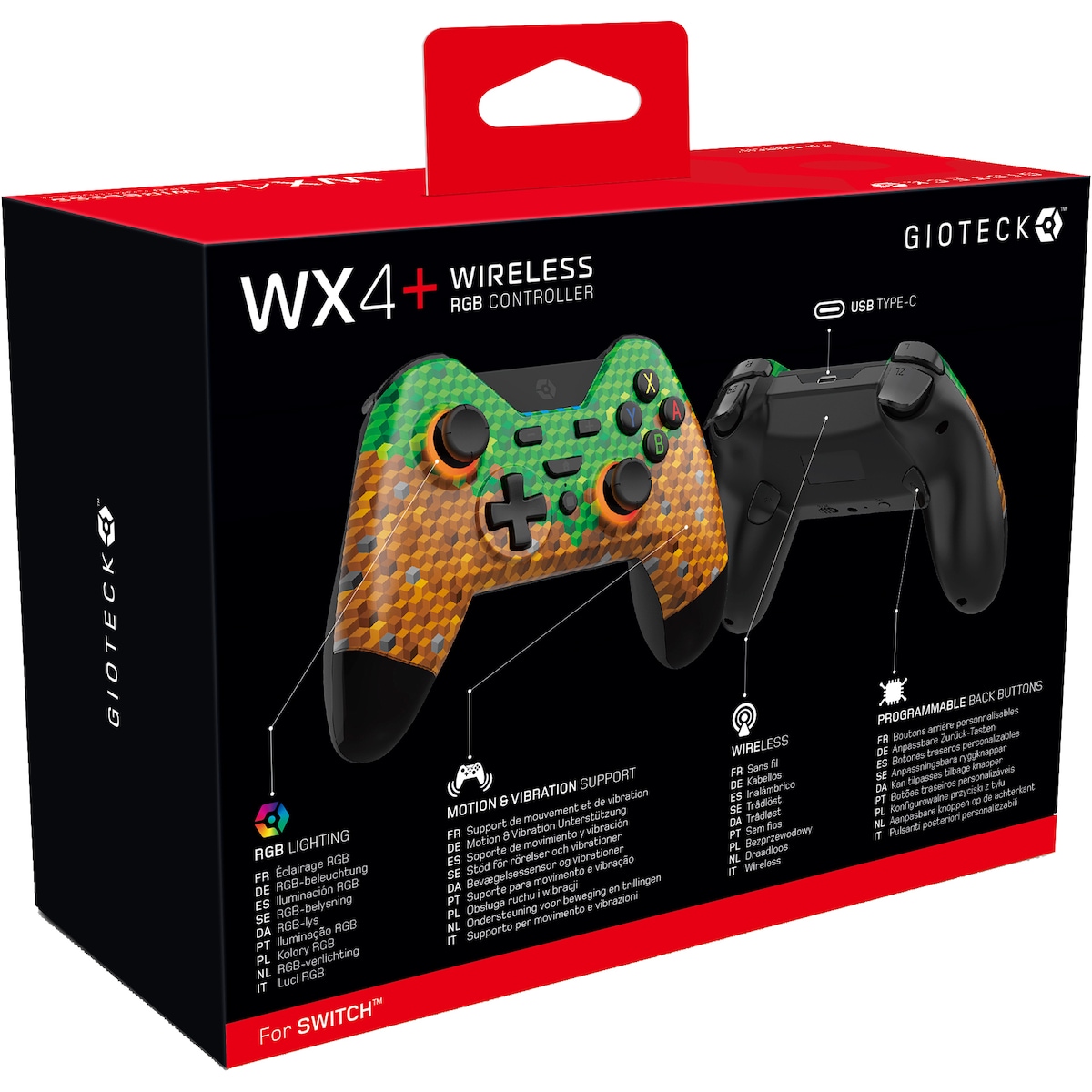 Gioteck WX-4 Plus Nintendo Switch trådløs kontroller (kuber)