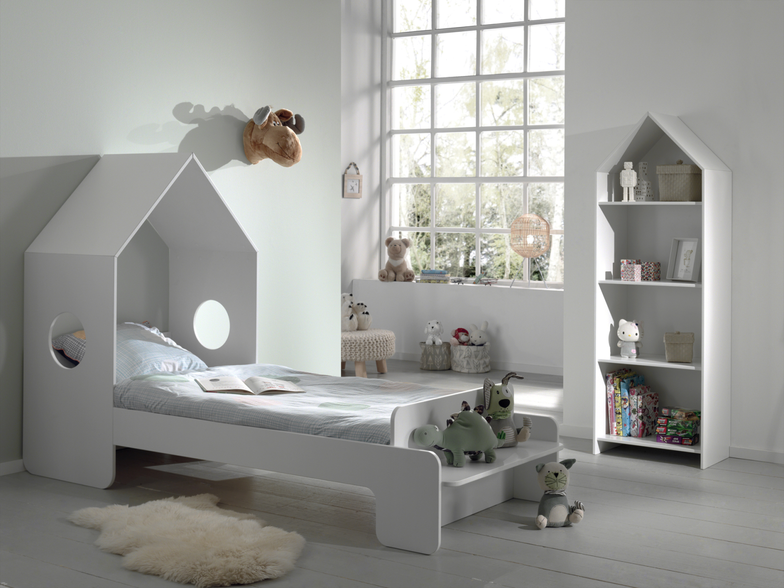 2-teiliges Kinderzimmer-Set CASAMI - weiß - 90x200 cm