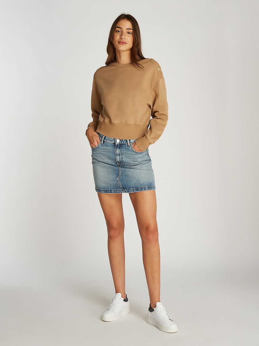 TOMMY HILFIGER<br>Suéter listrado de gola redonda