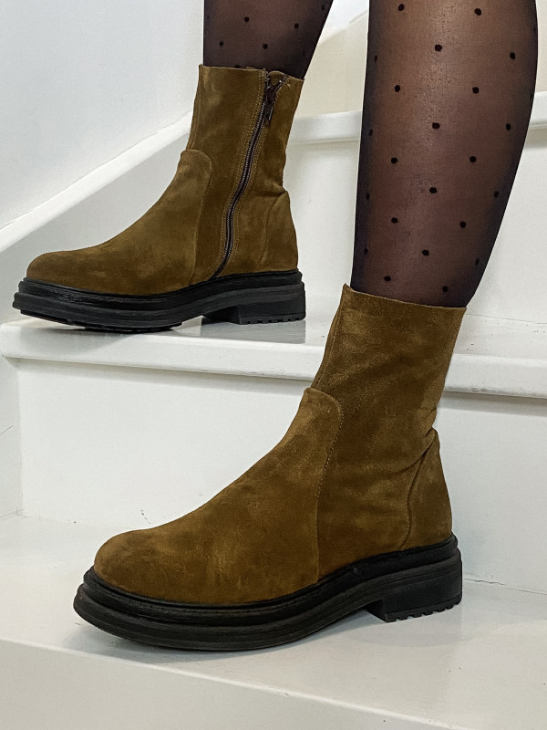 Aliwell - Bottines FLYNT Velours Safari