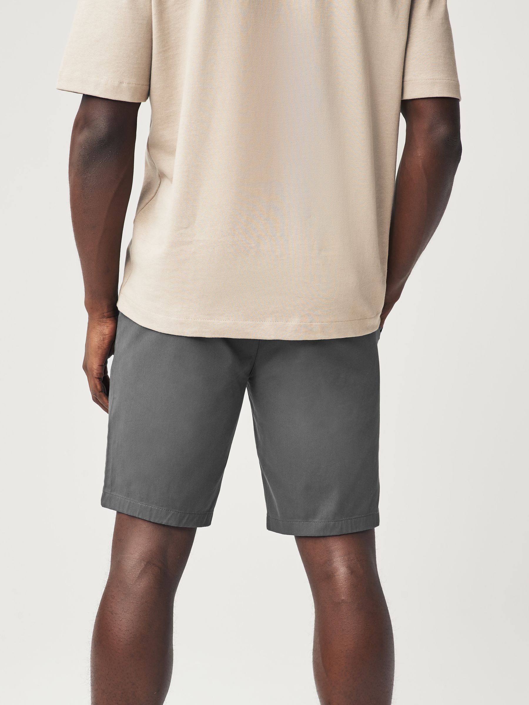 Marineblauw/antraciet - Slim Fit - Set van 2 chinoshorts met stretch