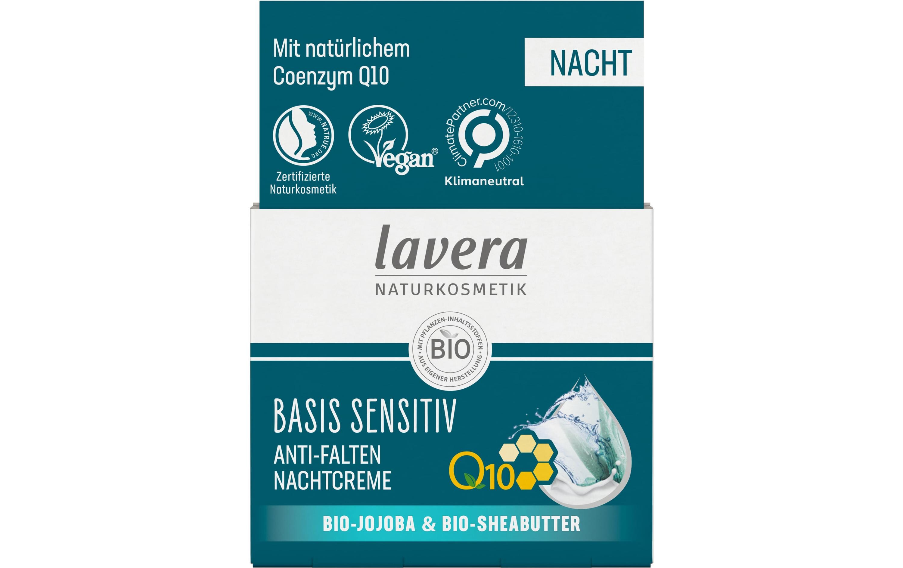 basis sensitiv Q10 Anti-Falten Nachtcreme 50 ml1 StückNatürliche Anti-Falten-Creme für ein sichtbar glattes Hautbild
