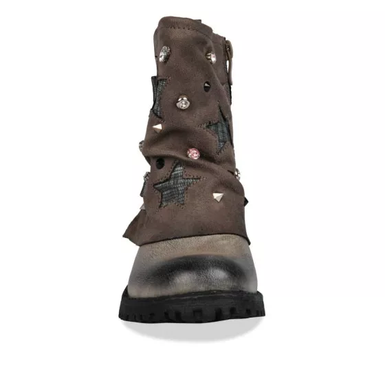 Bottines GRIS LOVELY SKULL