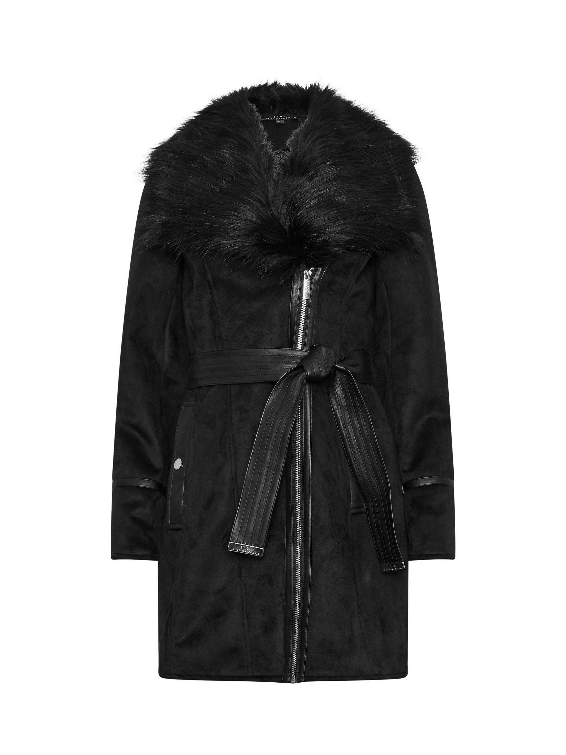 Star by Julien MacDonald Faux Fur Collared Coat