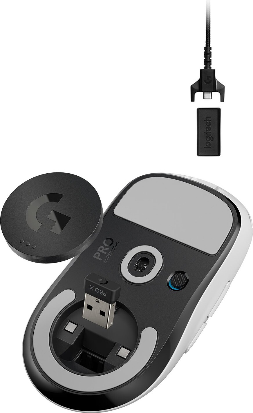 Logitech - G Pro X Superlight Trådløs Gaming Mus - Hvid
