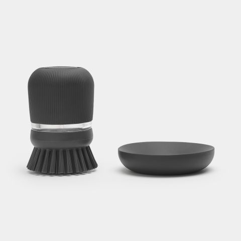 SinkSide Afwasborstel met Zeepreservoir - Dark Grey